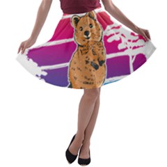 Quokka T-shirtbecause Quokkas Are Freaking Awesome T-shirt A-line Skater Skirt by EnriqueJohnson