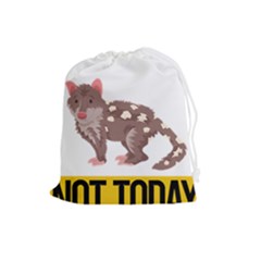 Quoll T-shirtnope Not Today Quoll 03 T-shirt Drawstring Pouch (large) by EnriqueJohnson