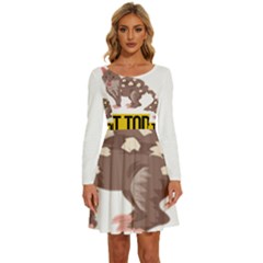 Quoll T-shirtnope Not Today Quoll 03 T-shirt Long Sleeve Wide Neck Velvet Dress by EnriqueJohnson