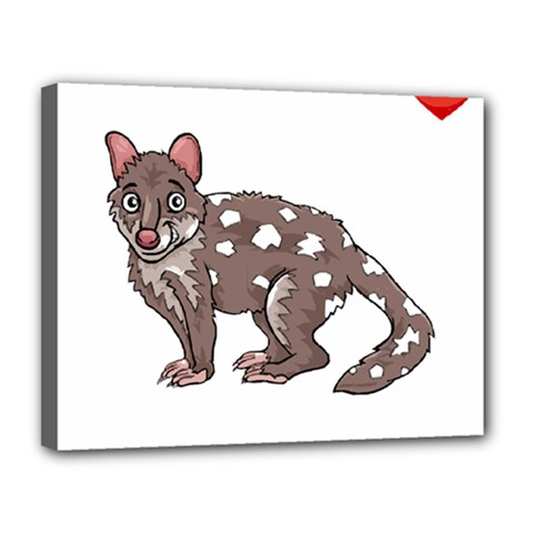 Quoll T-shirtsteal Your Heart Quoll 01 T-shirt Canvas 14  X 11  (stretched) by EnriqueJohnson