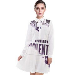 Gaming Controller Quote T- Shirt A Gaming Controller Quote Video Games T- Shirt (4) Long Sleeve Chiffon Shirt Dress by ZUXUMI