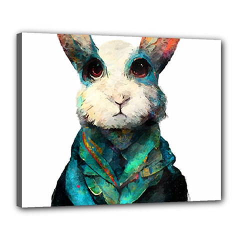 Rabbit T-shirtrabbit Watercolor Painting #rabbit T-shirt (1) Canvas 20  X 16  (stretched) by EnriqueJohnson