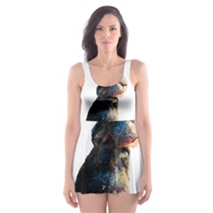 Rabbit T-shirtrabbit Watercolor Painting #rabbit T-shirt (3) Skater Dress Swimsuit by EnriqueJohnson