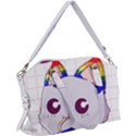 Gay Pride T- Shirt Gay Pride Kawaii Cat Strawberry Milk Rainbow Flag T- Shirt Canvas Crossbody Bag View1