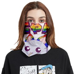 Gay Pride T- Shirt Gay Pride Kawaii Cat Strawberry Milk Rainbow Flag T- Shirt Face Covering Bandana (two Sides) by ZUXUMI