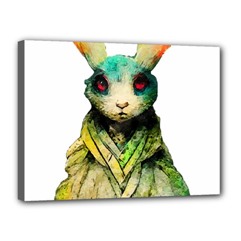 Rabbit T-shirtrabbit Watercolor Painting #rabbit T-shirt (5) Canvas 16  x 12  (Stretched)