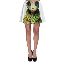 Rabbit T-shirtrabbit Watercolor Painting #rabbit T-shirt (5) Skater Skirt