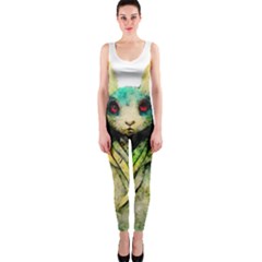 Rabbit T-shirtrabbit Watercolor Painting #rabbit T-shirt (5) One Piece Catsuit