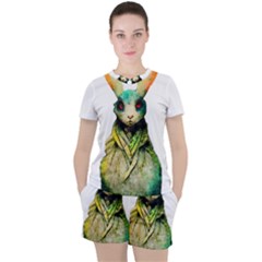 Rabbit T-shirtrabbit Watercolor Painting #rabbit T-shirt (5) Women s T-Shirt and Shorts Set