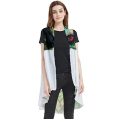 Rabbit T-shirtrabbit Watercolor Painting #rabbit T-shirt (5) Sleeveless Chiffon Waistcoat Shirt