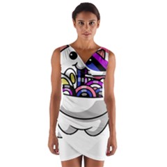 Genderfluid T- Shirt Genderfluid Pride Kawaii Car Ramen Noodles Genderfluid Flag T- Shirt Wrap Front Bodycon Dress by ZUXUMI