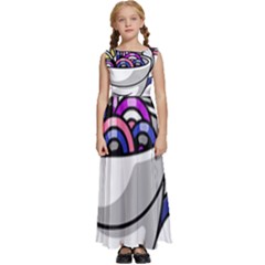 Genderfluid T- Shirt Genderfluid Pride Kawaii Car Ramen Noodles Genderfluid Flag T- Shirt Kids  Satin Sleeveless Maxi Dress by ZUXUMI