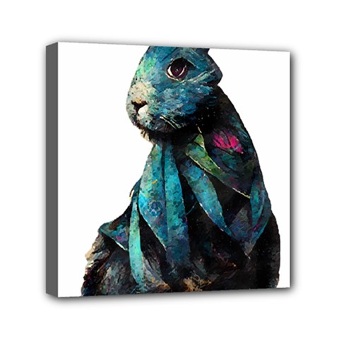 Rabbit T-shirtrabbit Watercolor Painting #rabbit T-shirt Mini Canvas 6  X 6  (stretched) by EnriqueJohnson