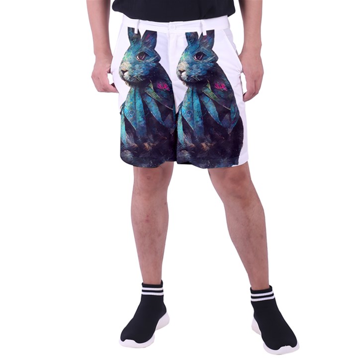 Rabbit T-shirtrabbit Watercolor Painting #rabbit T-shirt Men s Pocket Shorts