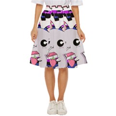 Genderfluid T- Shirt Genderfluid Pride Kawaii Cat Strawberry Milk T- Shirt Classic Short Skirt by ZUXUMI