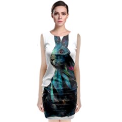 Rabbit T-shirtrabbit Watercolor Painting #rabbit T-shirt Sleeveless Velvet Midi Dress by EnriqueJohnson