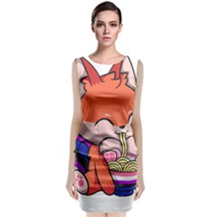 Genderfluid T- Shirt Genderfluid Pride Kawaii Fox Ramen Noodles Genderfluid Flag T- Shirt Classic Sleeveless Midi Dress by ZUXUMI