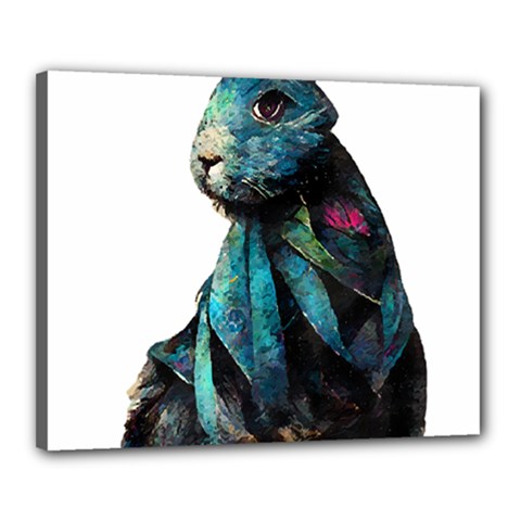 Rabbit T-shirtrabbit Watercolor Painting #rabbit T-shirt Canvas 20  X 16  (stretched) by EnriqueJohnson