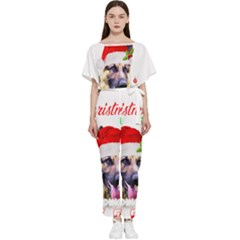 German Shepherd T- Shirt Cute German Shepherd Dog T- Shirt (1) Batwing Lightweight Chiffon Jumpsuit by ZUXUMI