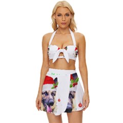 German Shepherd T- Shirt Cute German Shepherd Dog T- Shirt (1) Vintage Style Bikini Top And Skirt Set  by ZUXUMI