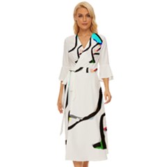 Abstract Art Sport Ace Tennis  Shirt Abstract - Art - Sport - Ace - Tennis  Shirt5 Midsummer Wrap Dress