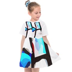 Abstract Art Sport Baseline Tennis  Shirt Abstract Art Sport - Baseline Tennis  Shirt6 Kids  Sailor Dress by EnriqueJohnson