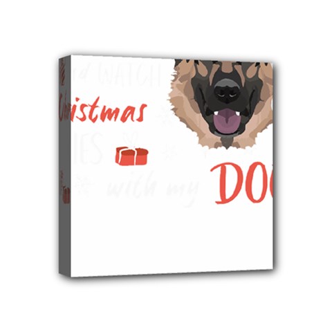 German Shepherd T- Shirt German Shepherd Merry Christmas T- Shirt (1) Mini Canvas 4  X 4  (stretched) by ZUXUMI