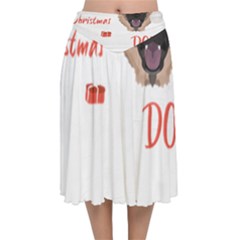 German Shepherd T- Shirt German Shepherd Merry Christmas T- Shirt (1) Velvet Flared Midi Skirt by ZUXUMI