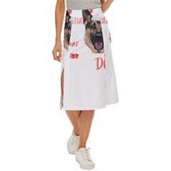 German Shepherd T- Shirt German Shepherd Merry Christmas T- Shirt (1) Midi Panel Skirt by ZUXUMI