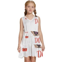 German Shepherd T- Shirt German Shepherd Merry Christmas T- Shirt (1) Kids  Sleeveless Tiered Mini Dress by ZUXUMI