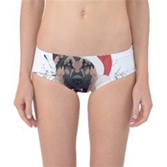 German Shepherd T- Shirt German Shepherd Merry Christmas T- Shirt (3) Classic Bikini Bottoms by ZUXUMI