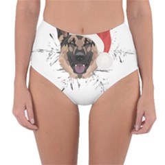 German Shepherd T- Shirt German Shepherd Merry Christmas T- Shirt (3) Reversible High-waist Bikini Bottoms