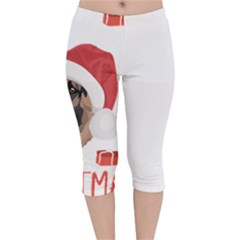 German Shepherd T- Shirt German Shepherd Merry Christmas T- Shirt (4) Velvet Capri Leggings  by ZUXUMI