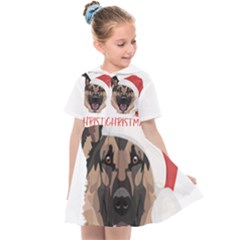 German Shepherd T- Shirt German Shepherd Merry Christmas T- Shirt (4) Kids  Sailor Dress by ZUXUMI