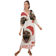 German Shepherd T- Shirt German Shepherd Merry Christmas T- Shirt (4) Grecian Style  Maxi Dress by ZUXUMI