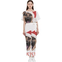 German Shepherd T- Shirt German Shepherd Merry Christmas T- Shirt (4) Batwing Lightweight Chiffon Jumpsuit by ZUXUMI