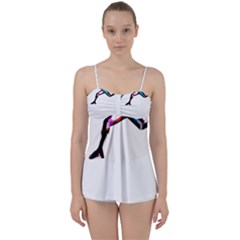 Abstract Art Sport Tennis  Shirt Abstract Art Sport Tennis  Shirt10 Babydoll Tankini Set