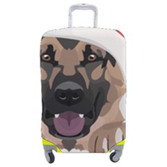 German Shepherd T- Shirt German Shepherd Merry Christmas T- Shirt (6) Luggage Cover (medium) by ZUXUMI