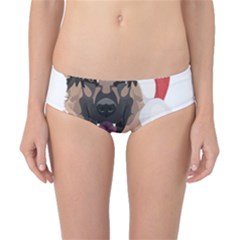 German Shepherd T- Shirt German Shepherd Merry Christmas T- Shirt Classic Bikini Bottoms by ZUXUMI