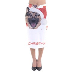 German Shepherd T- Shirt German Shepherd Merry Christmas T- Shirt Velvet Midi Pencil Skirt by ZUXUMI