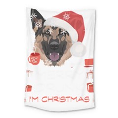 German Shepherd T- Shirt German Shepherd Merry Christmas T- Shirt Small Tapestry by ZUXUMI