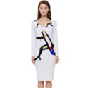 Abstract Art Sport Women Tennis  Shirt Abstract Art Sport Women Tennis  Shirt (2)12 Long Sleeve V-Neck Bodycon Dress  View1