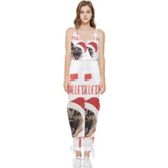 German Shepherd T- Shirt German Shepherd Mulled Wine Christmas T- Shirt Sleeveless Tie Ankle Chiffon Jumpsuit by ZUXUMI