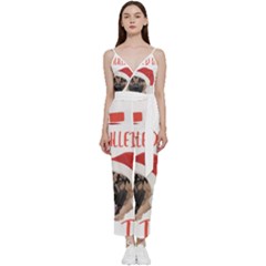 German Shepherd T- Shirt German Shepherd Mulled Wine Christmas T- Shirt V-neck Camisole Jumpsuit by ZUXUMI