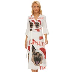 German Shepherd T- Shirt German Shepherd Mulled Wine Christmas T- Shirt Midsummer Wrap Dress by ZUXUMI