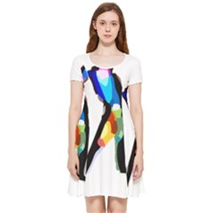 Abstract Art Sport Women Tennis  Shirt Abstract Art Sport Women Tennis  Shirt15 Inside Out Cap Sleeve Dress by EnriqueJohnson