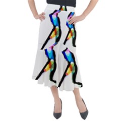 Abstract Art Sport Women Tennis  Shirt Abstract Art Sport Women Tennis  Shirt15 Midi Mermaid Skirt by EnriqueJohnson