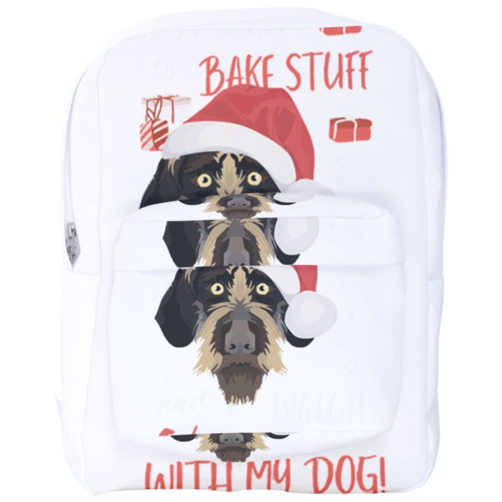 German Wirehaired Pointer T- Shirt German Wirehaired Pointer Merry Christmas T- Shirt (1) Full Print Backpack