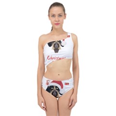 German Wirehaired Pointer T- Shirt German Wirehaired Pointer Merry Christmas T- Shirt (1) Spliced Up Two Piece Swimsuit by ZUXUMI