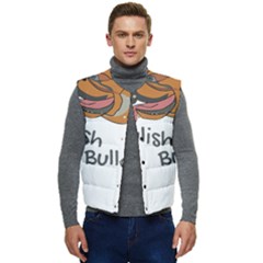 Bulldog T- Shirt Dog Face T- Shirt Men s Button Up Puffer Vest	